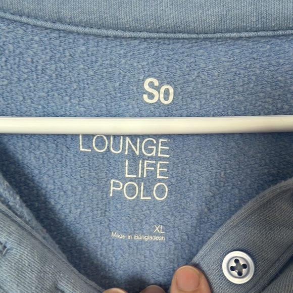 Cropped Blue Collared sweatshirt! - Picture 3 of 3